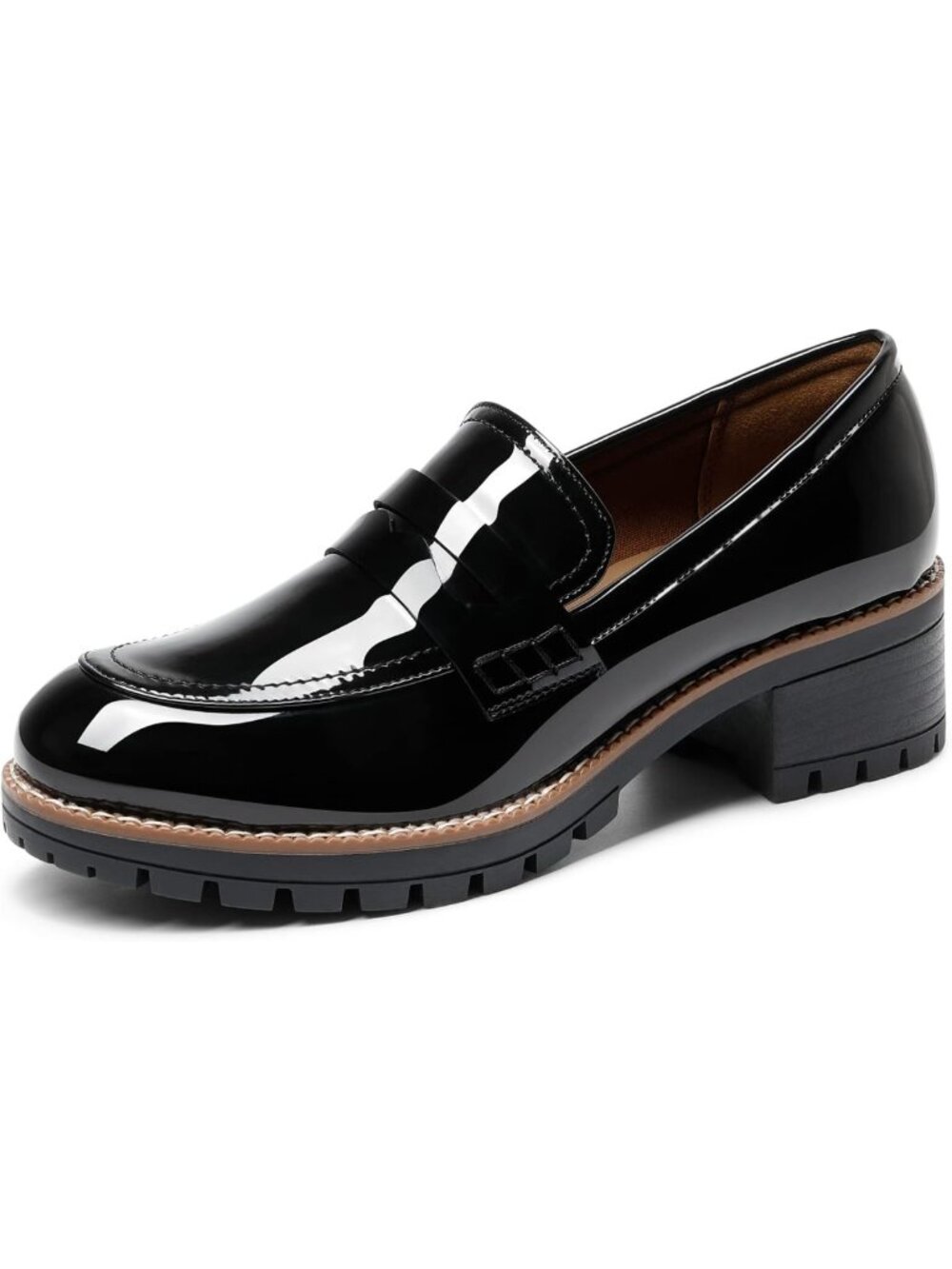 Stylish Women's Chunky Loafers - Comfortable Work Shoes for Office & Casual Wear
